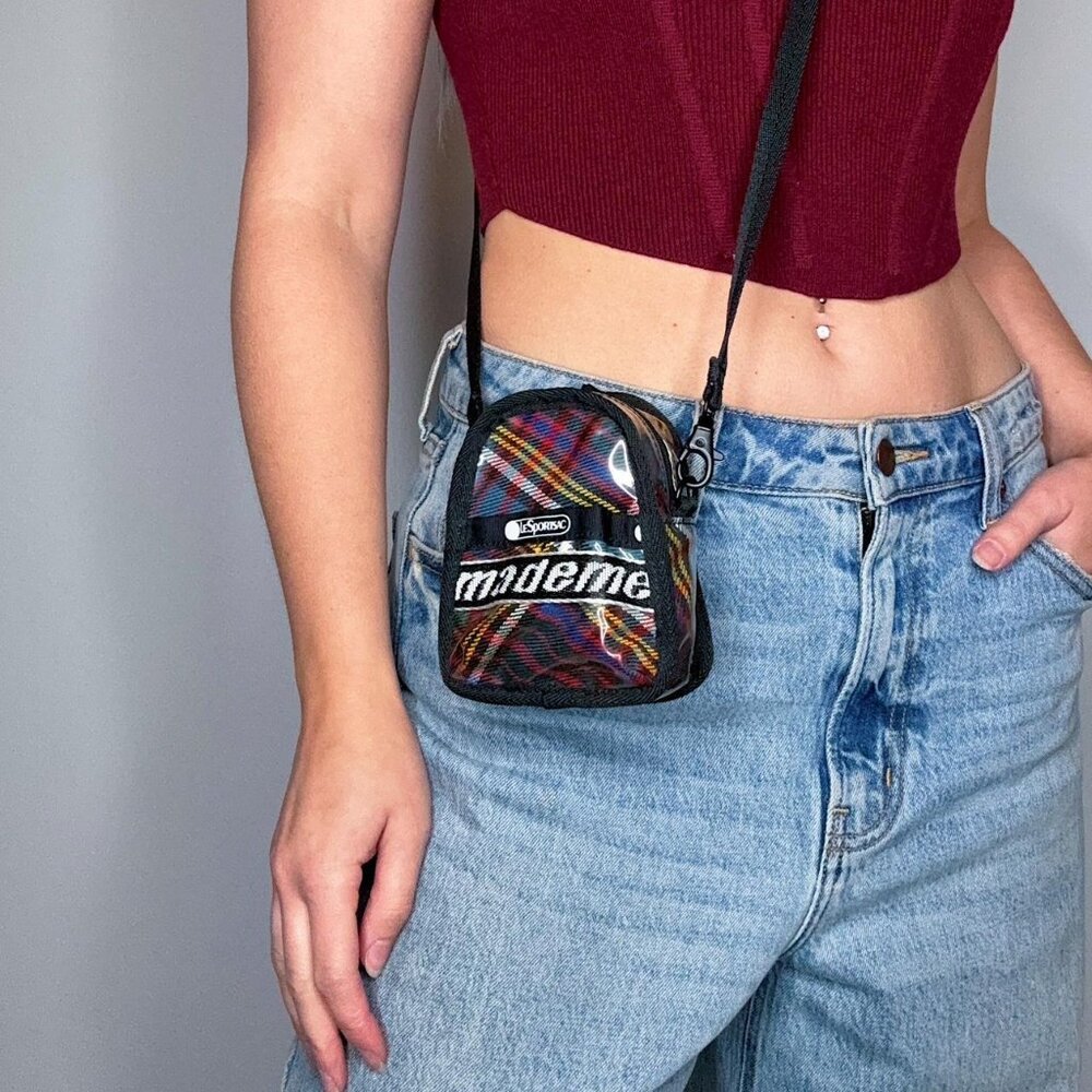mademe x LeSportSac Plaid Micro Crossbody Bag